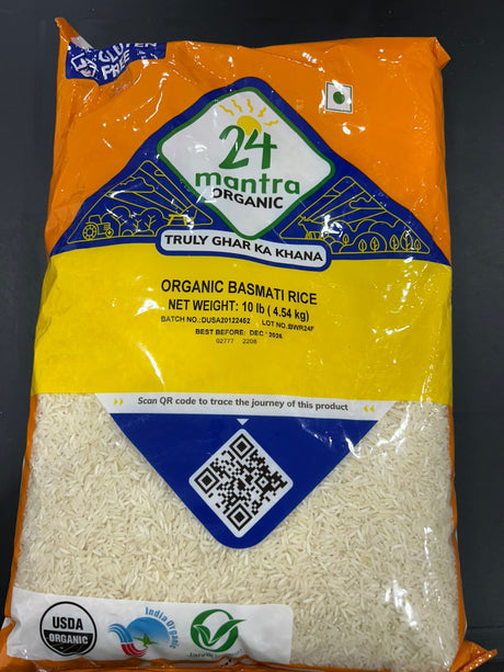 24 Mantra Organic BASMATI RICE 10LB
