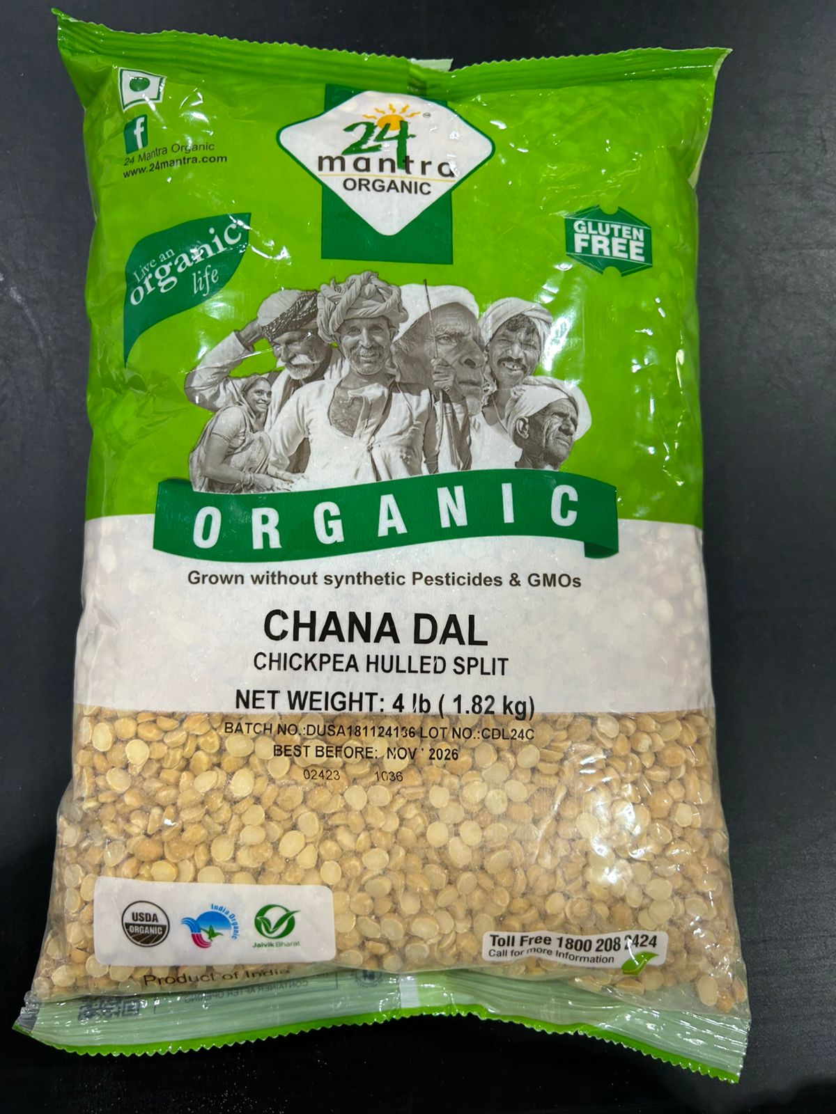 24 Mantra Organic CHANA DAL 4LB