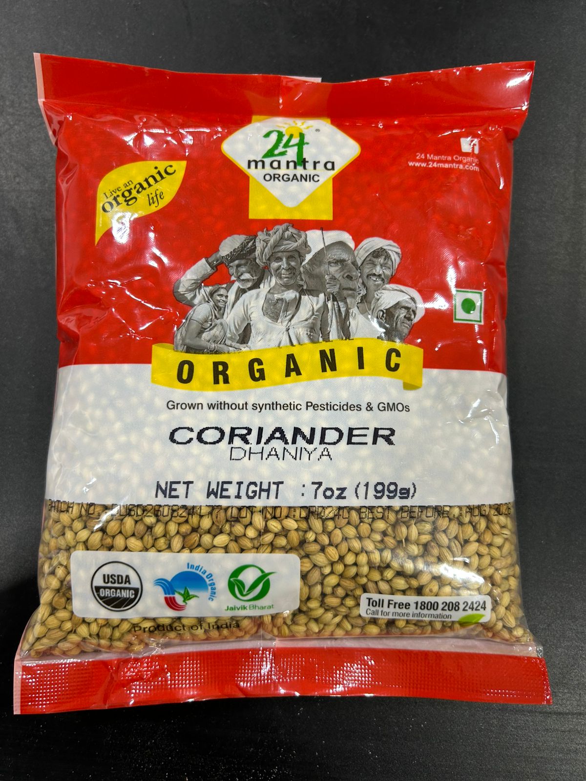 24 Mantra Organic CORIANDER DHANIYA 199G
