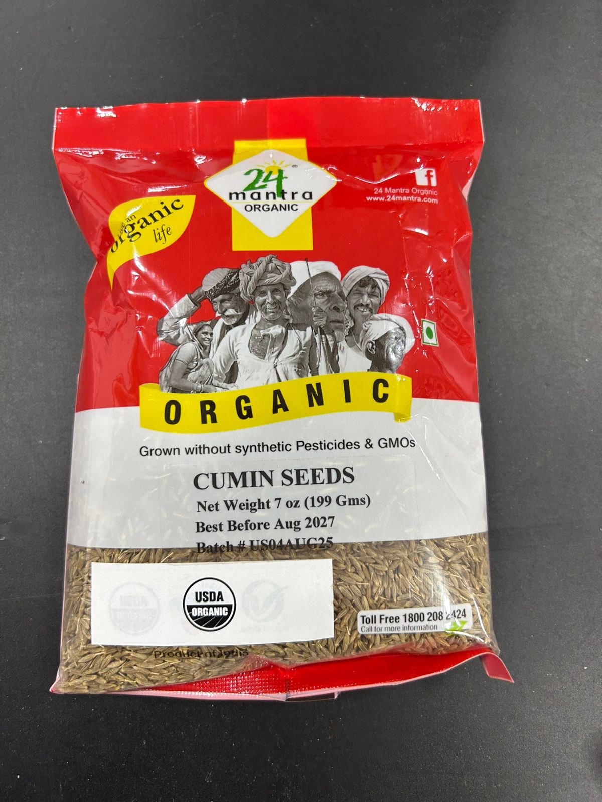 24 Mantra Organic CUMIN SEEDS 7oz