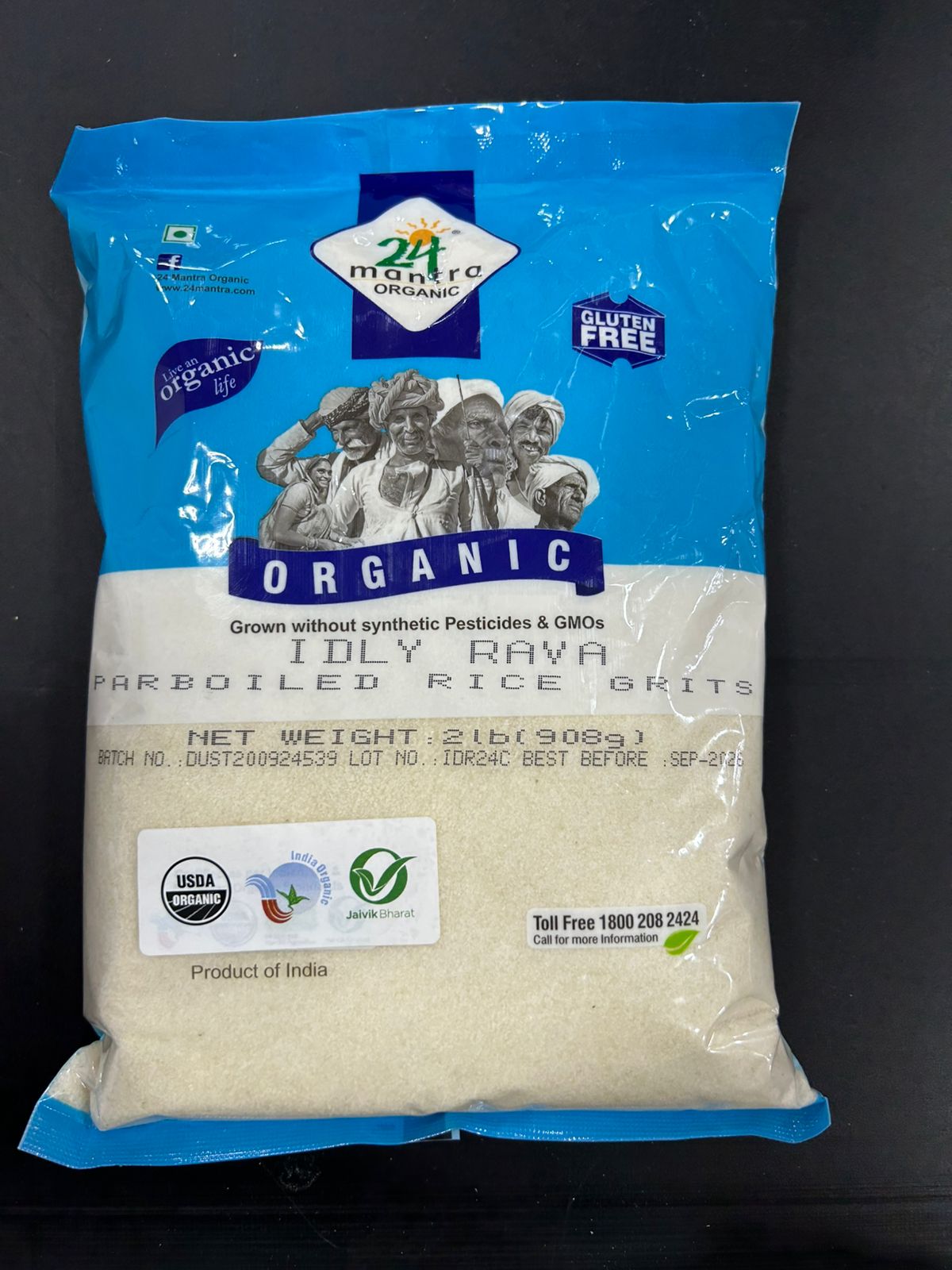 24 Mantra Organic IDLI RAVA 2LB