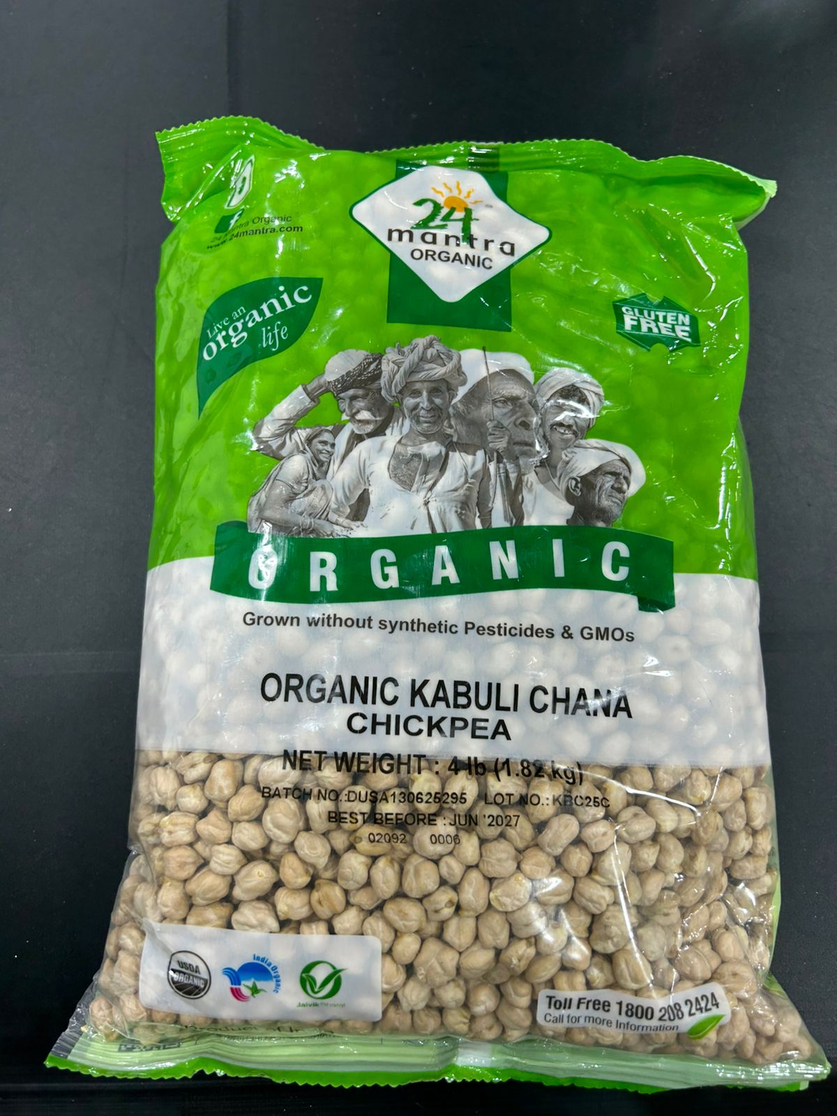 24 Mantra Organic KABULI CHANA 4LB