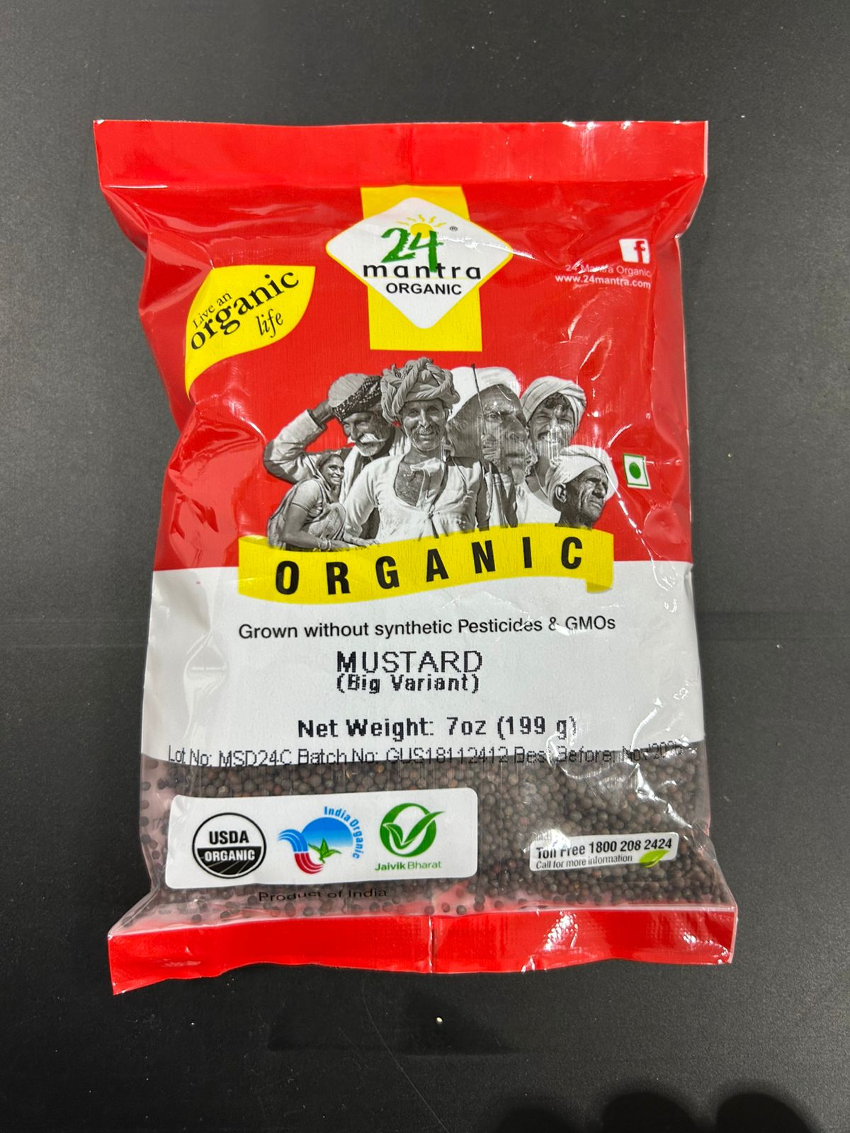 24 Mantra Organic MUSTARD BIG 7oz