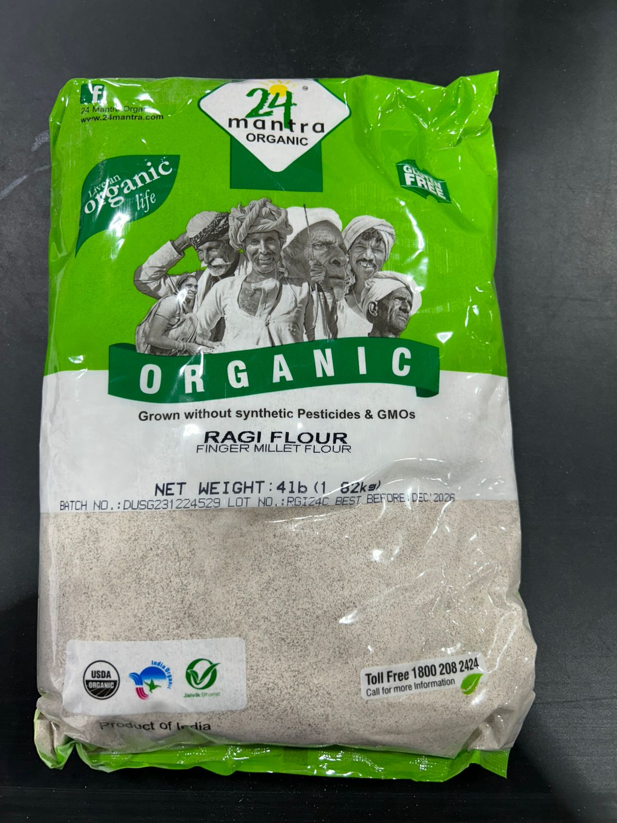 24 Mantra Organic RAGI FLOUR 4LB
