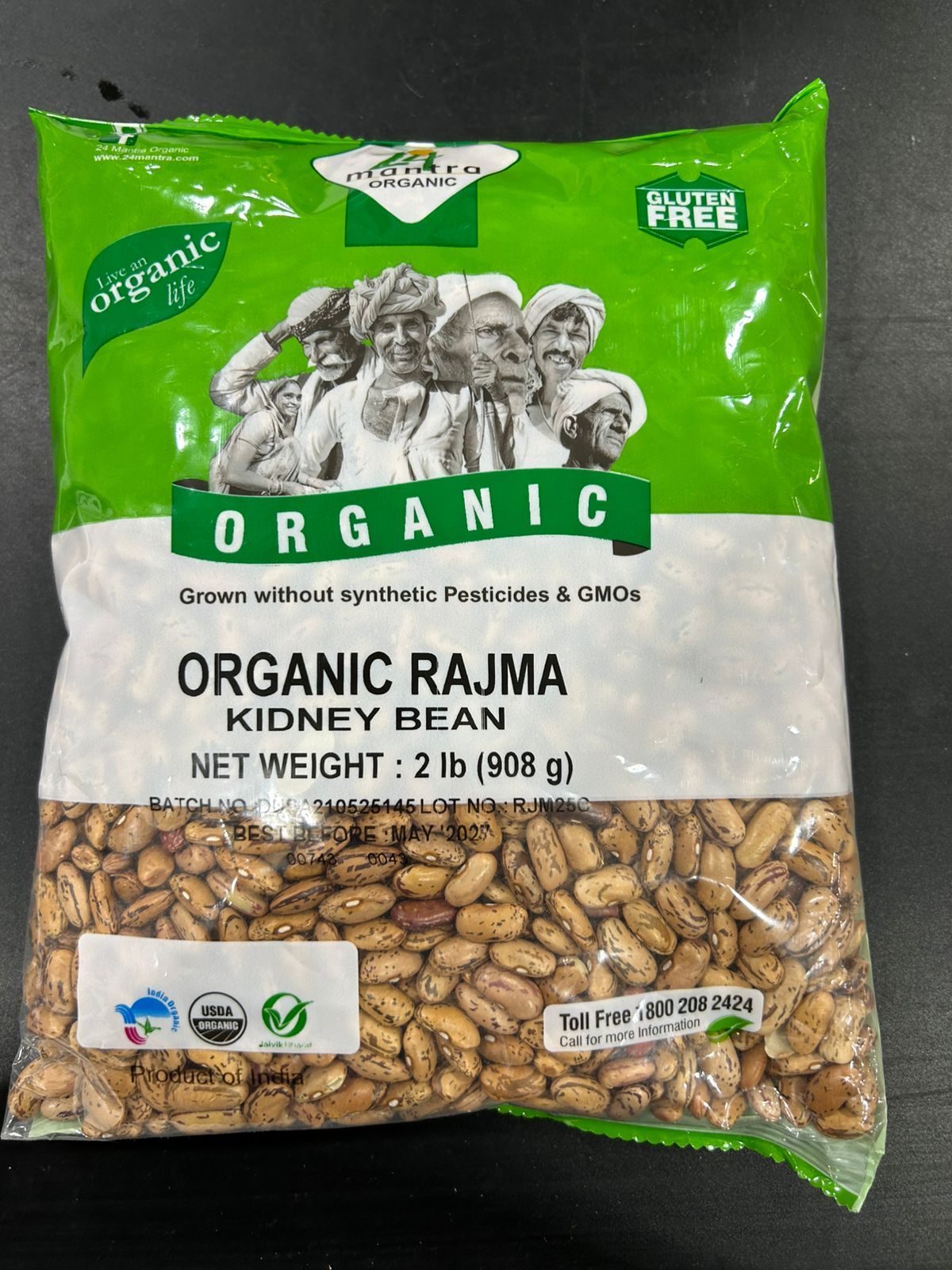 24 Mantra Organic RAJMA KIDNEY BEAN 2LB