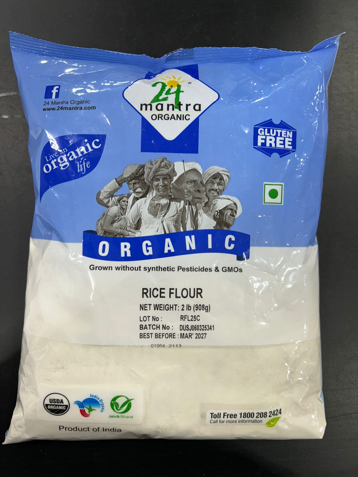 24 Mantra Organic RICE FLOUR 908G
