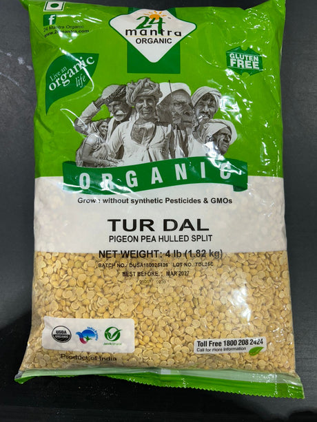 24 Mantra Organic TOOR DAL 4 LB