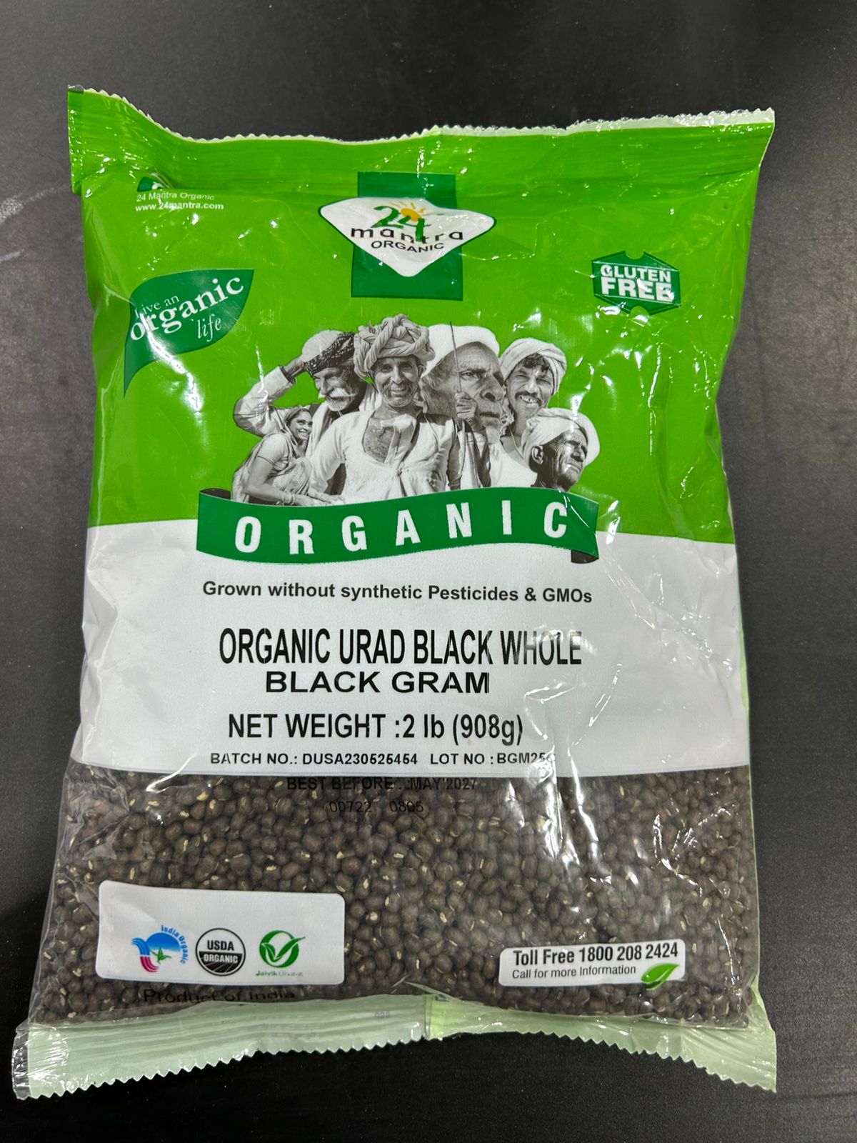24 Mantra Organic URAD BLACK WHOLE 2LB