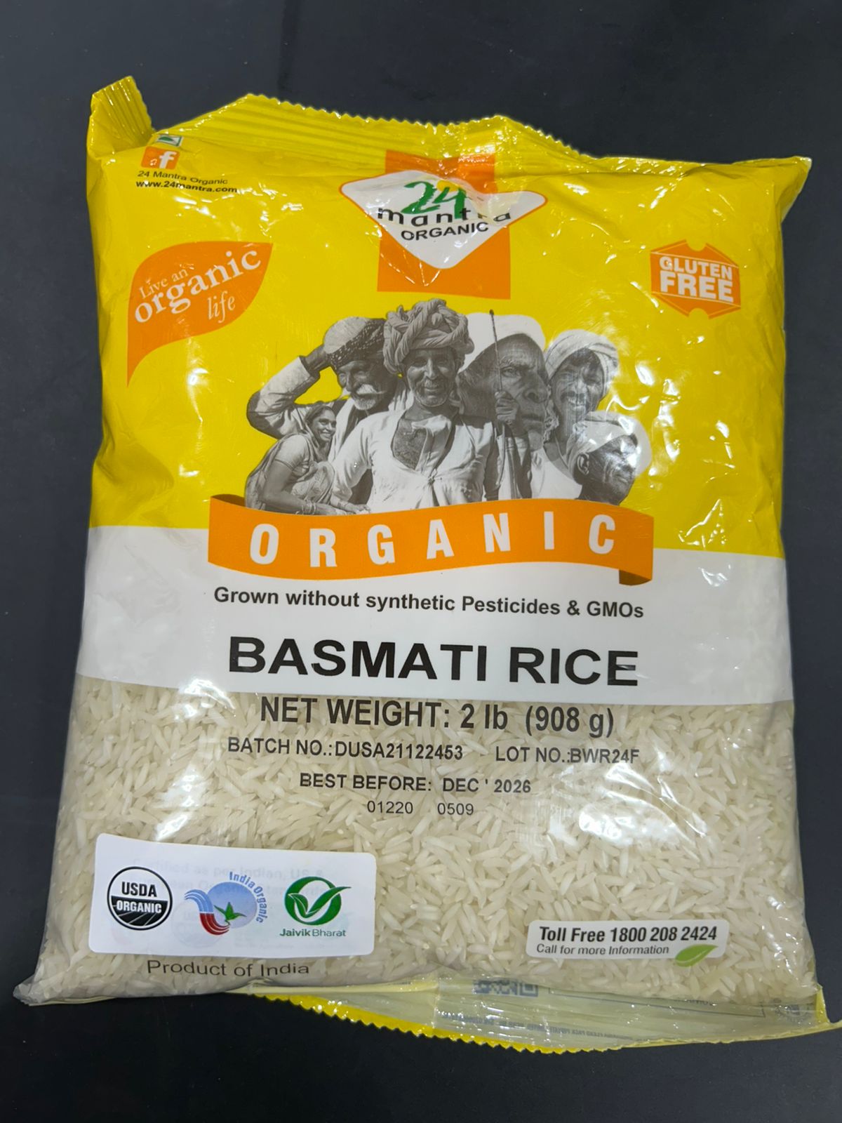 24 Mantra Organic Basmati Rice 908G