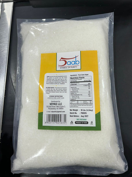 5aab WHITE INDIAN SUGAR 10LBS