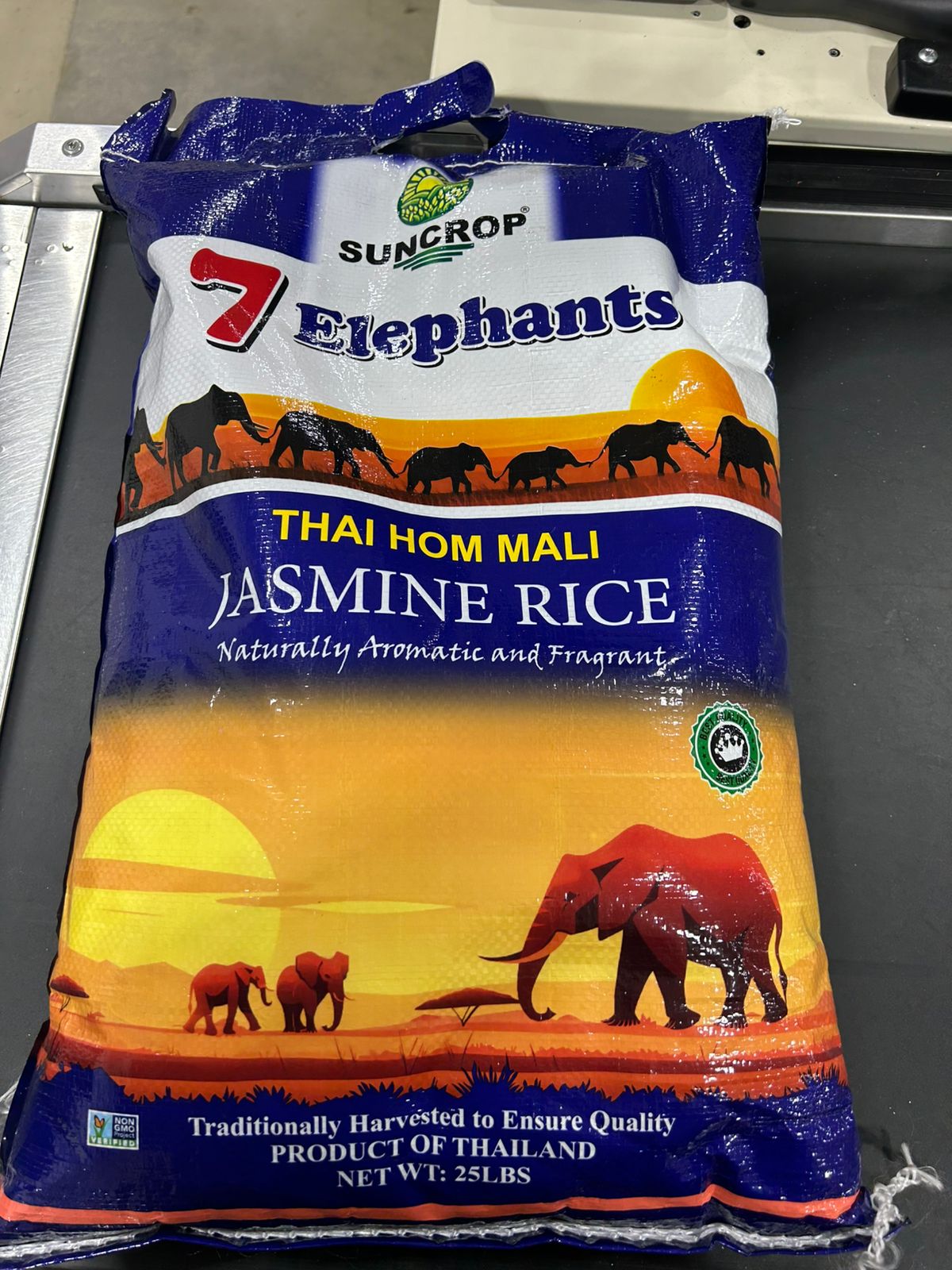 7 Elephant Jasmine Rice 25Lbs