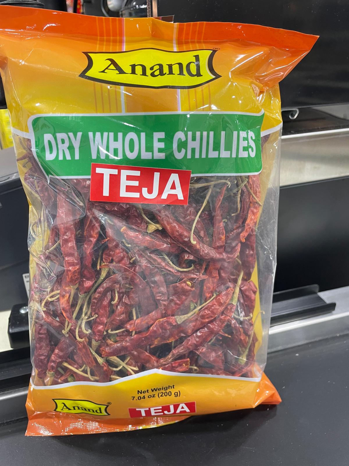 ANAND WHOLE CHILLI TEJA 200GM
