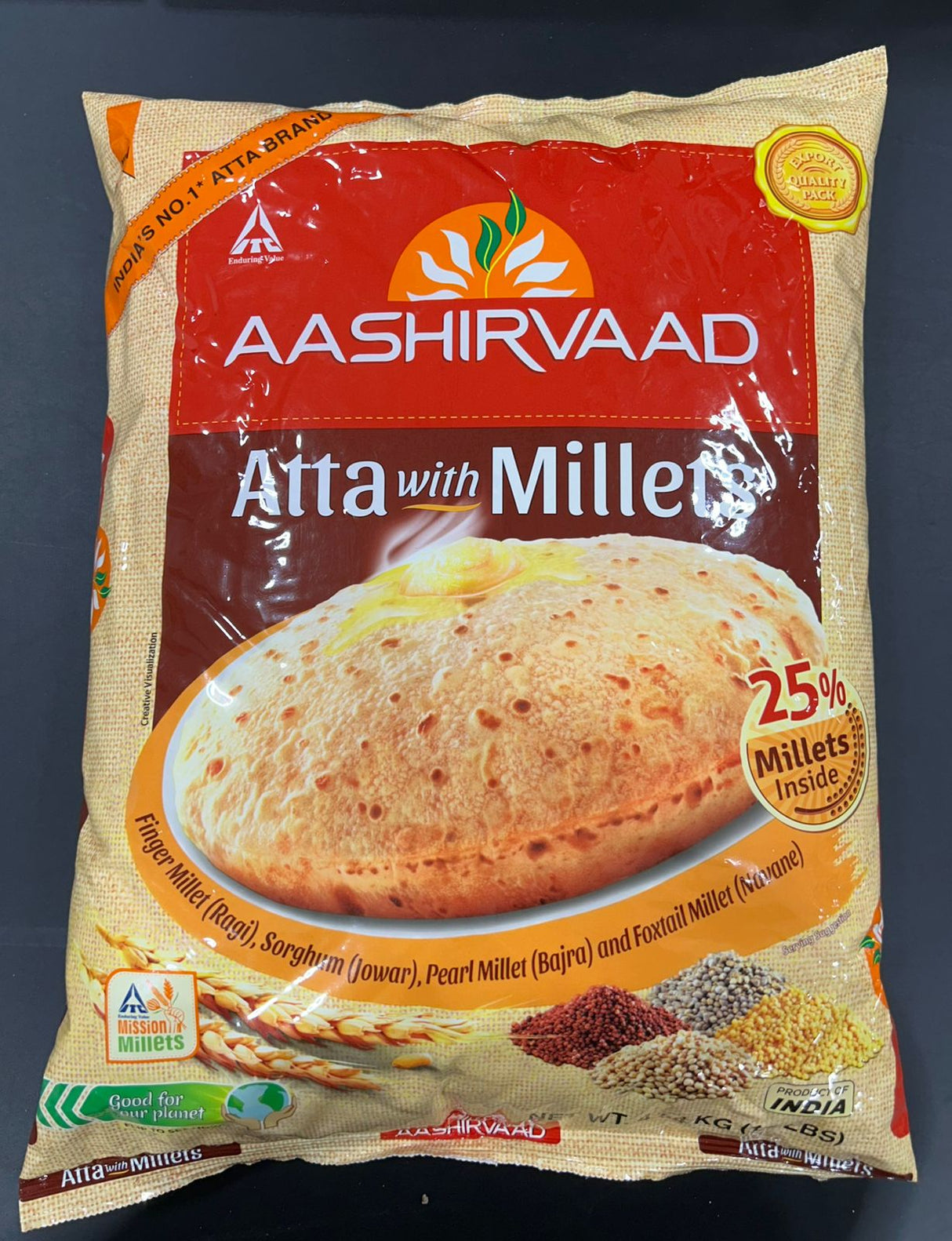 Aashirvaad Atta Wh Wheat M&F 10Lb