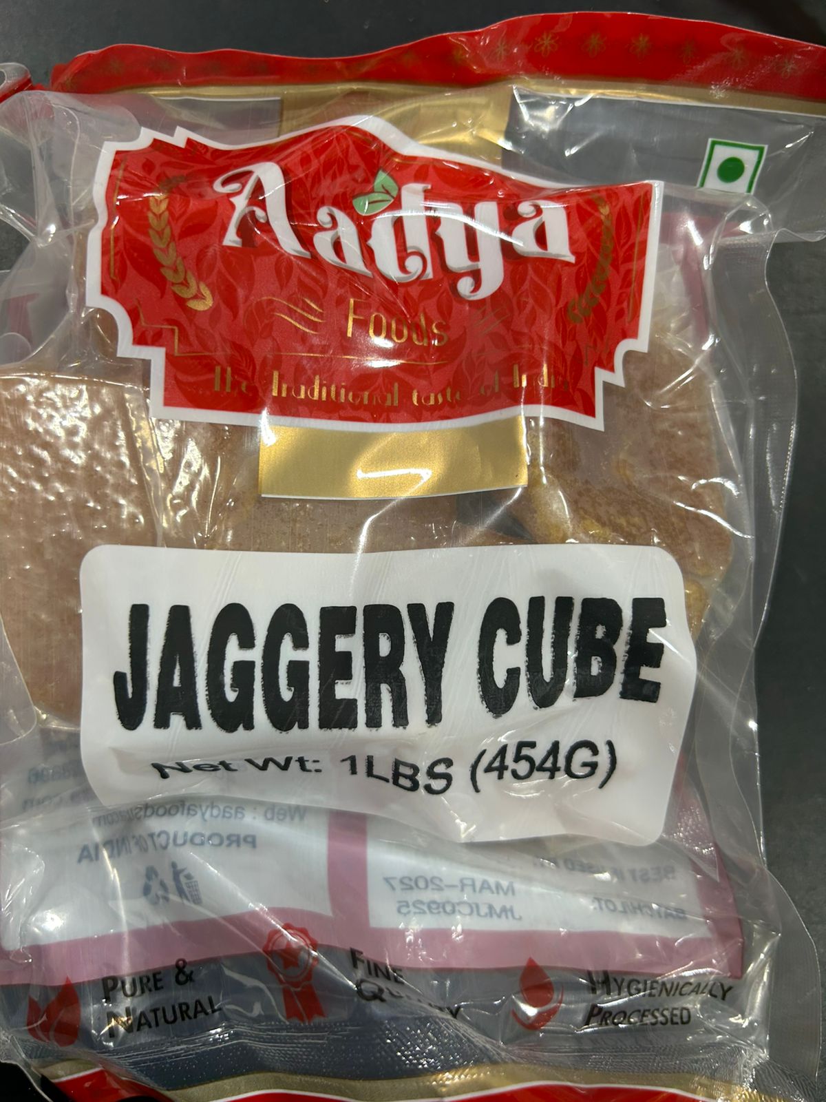 Aadya Jaggery Cube 1Lb