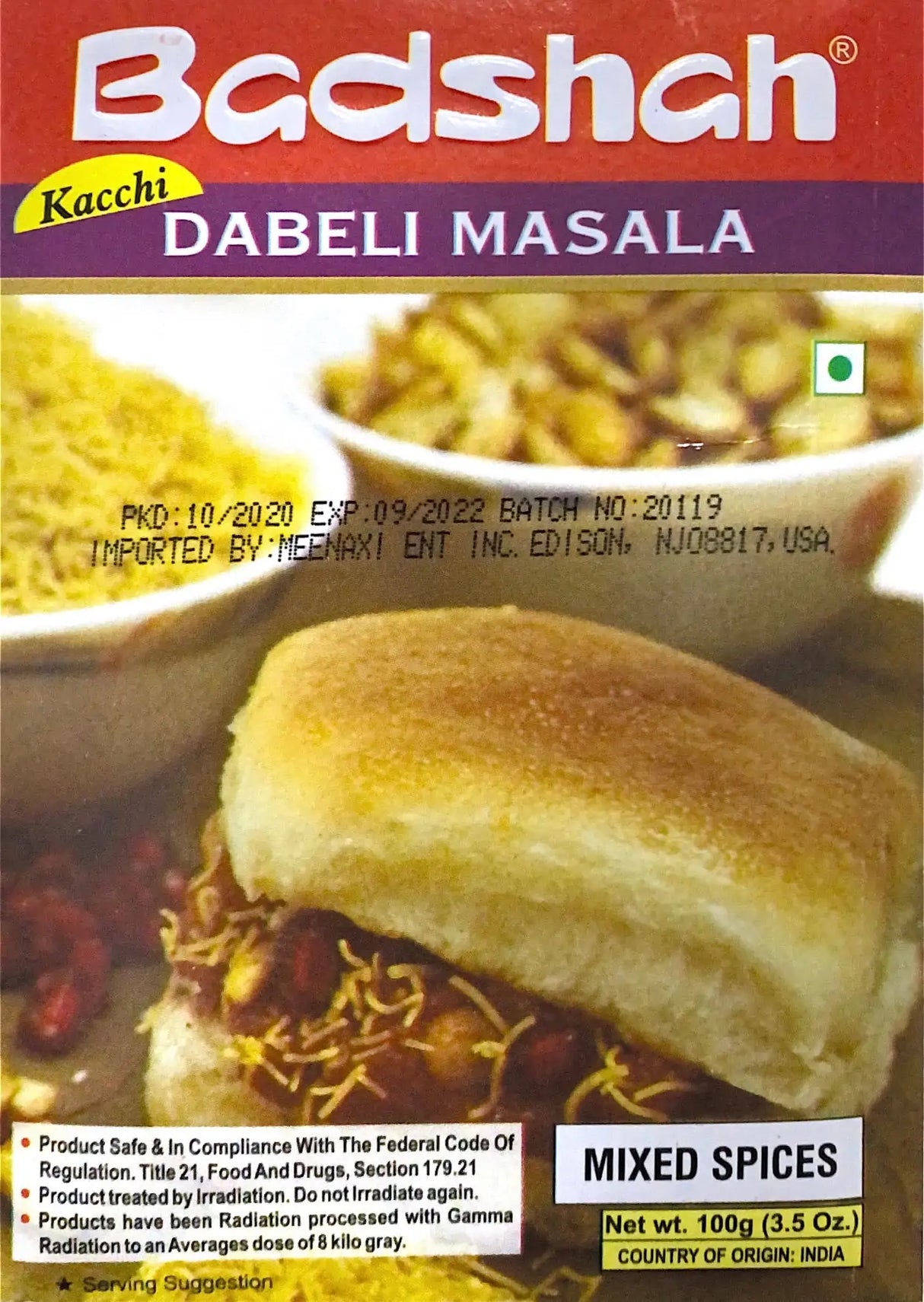 Badshah Kachi Dabeli Masala 100G