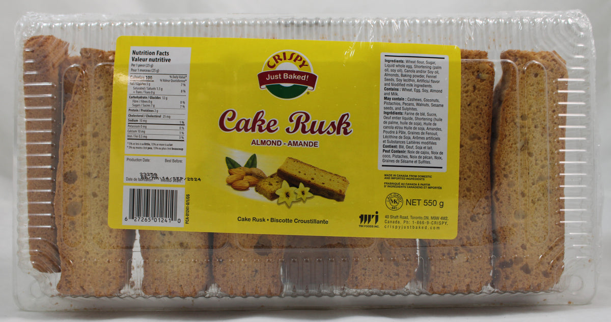 Almond Rusk Crispy Almond Cake Rusk 550G – Utsav Supermarket