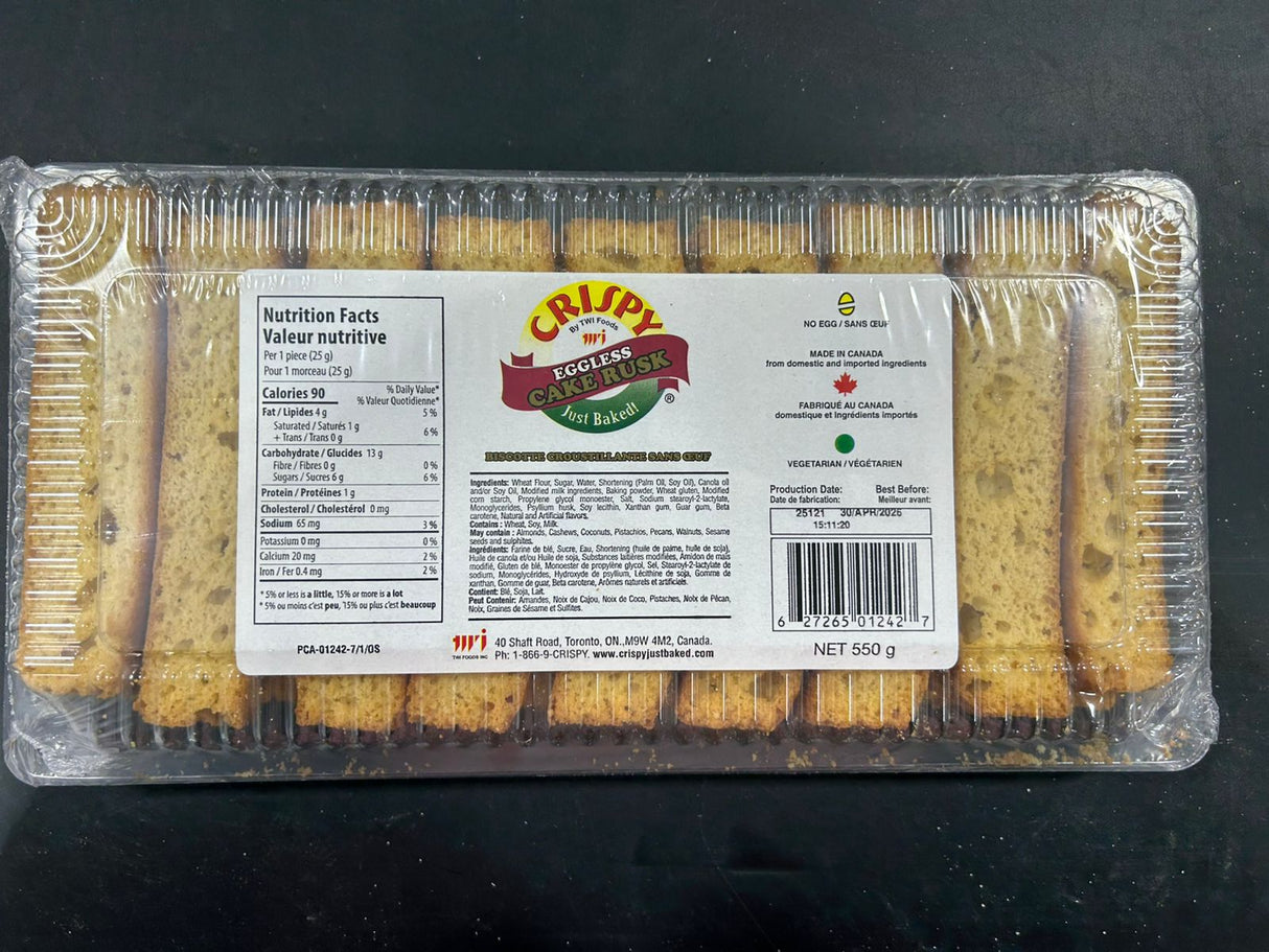 CRISPY EGGLESS CAKE RUSK 550G
