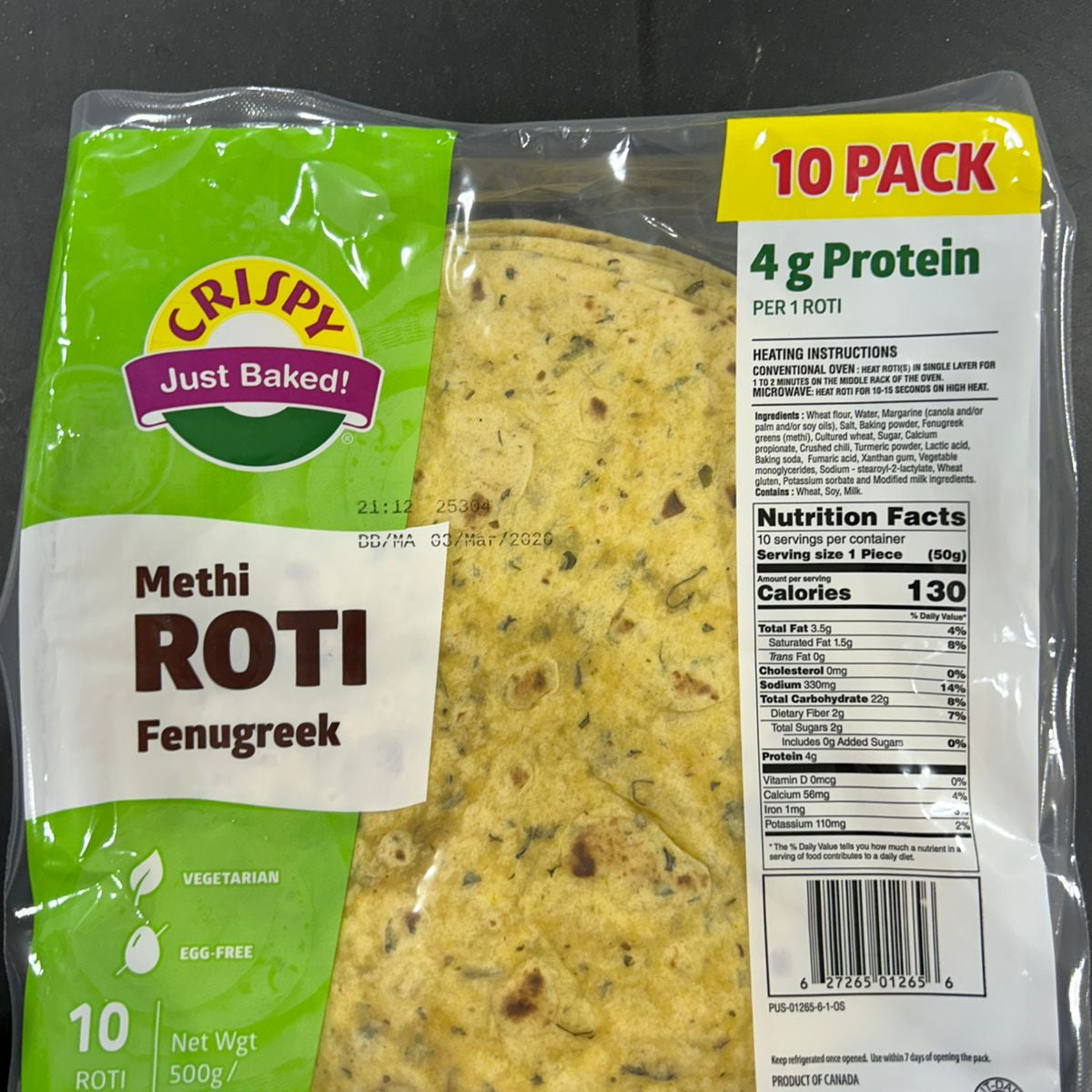 Crispy Methi Roti 10Ct 500G – Utsav Supermarket
