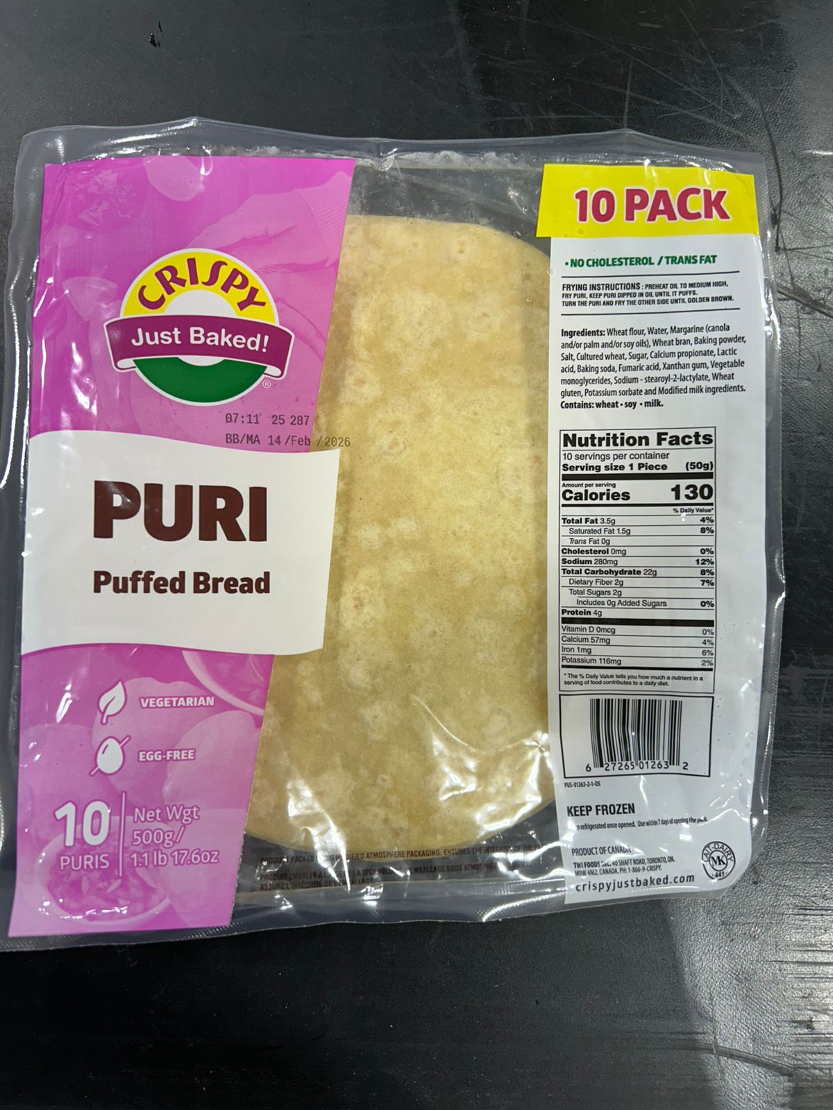 Crispy Puri Pb 10Ct 500G