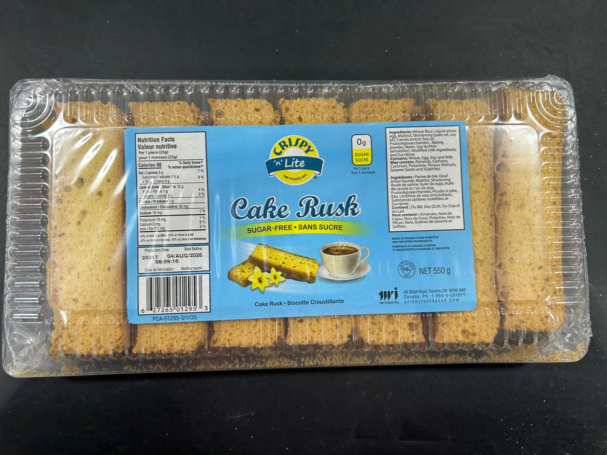 CRISPY SUGARFREE CAKERUSK 550G