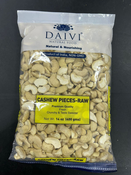 DAIVI CASHEW PIECES-RAW 14OZ