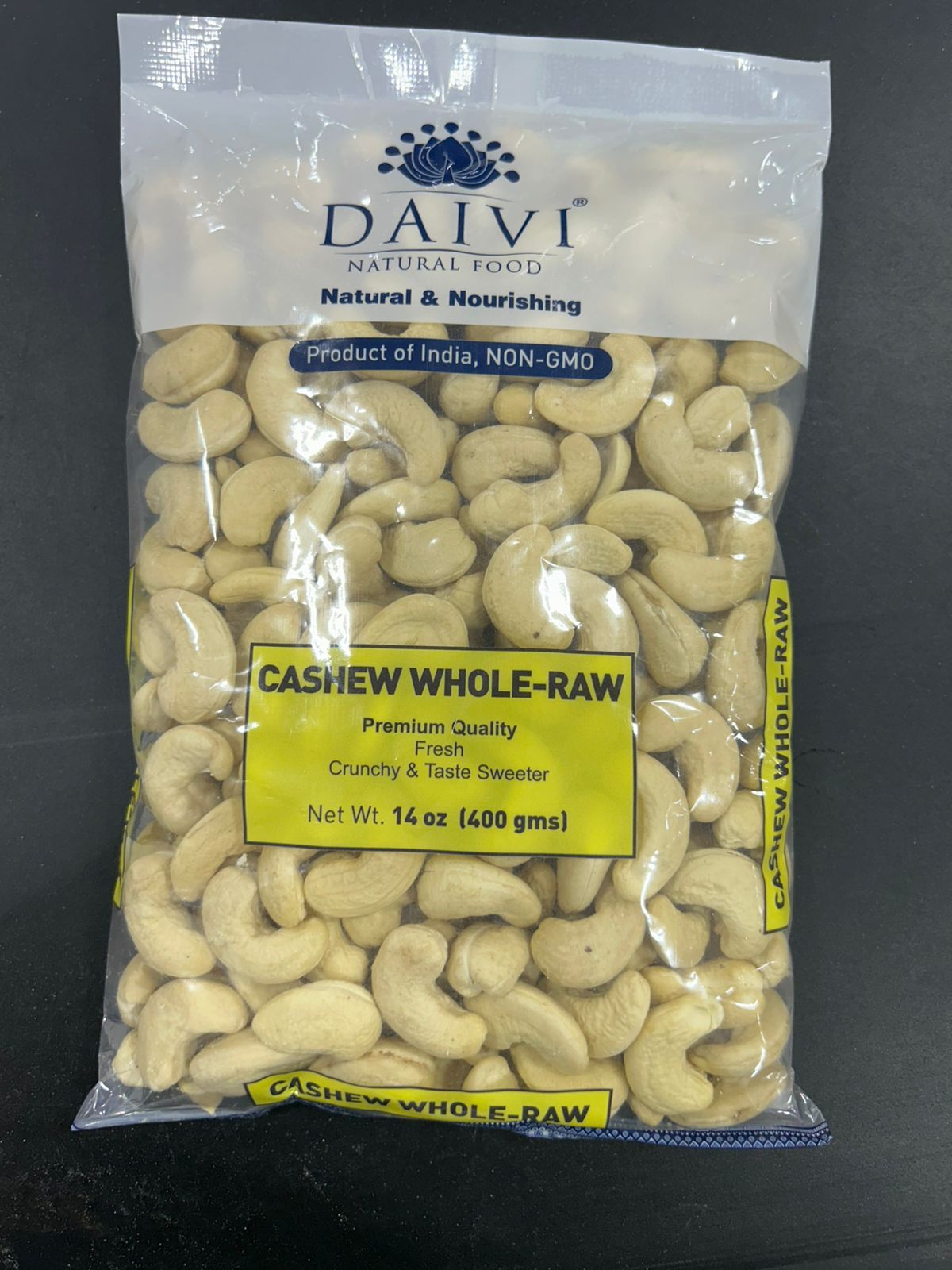 DAIVI CASHEW WHOLE RAW 14OZ