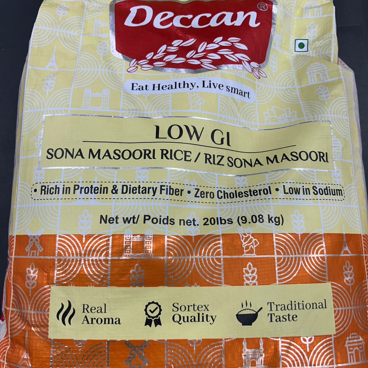 Deccan Low Gi Sona Mas Rice 20Lb – Utsav Supermarket