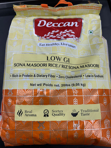Deccan LOW GI SONA MAS RICE 20LB