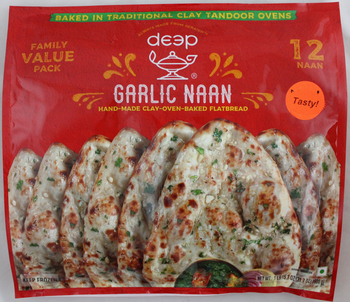 Deep Bre Garlic Naan 12Pc