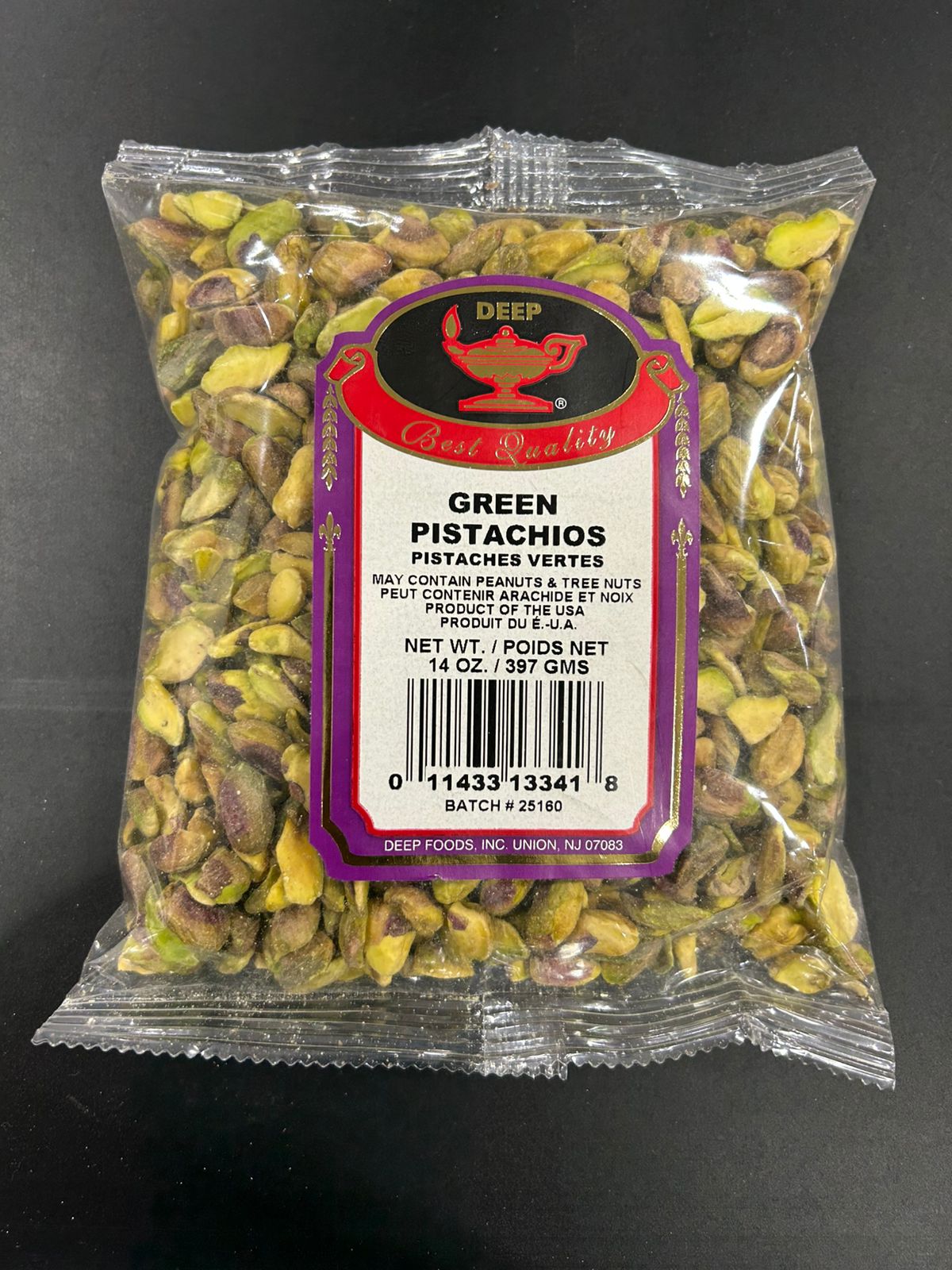 Deep Green Pistachios 14Oz