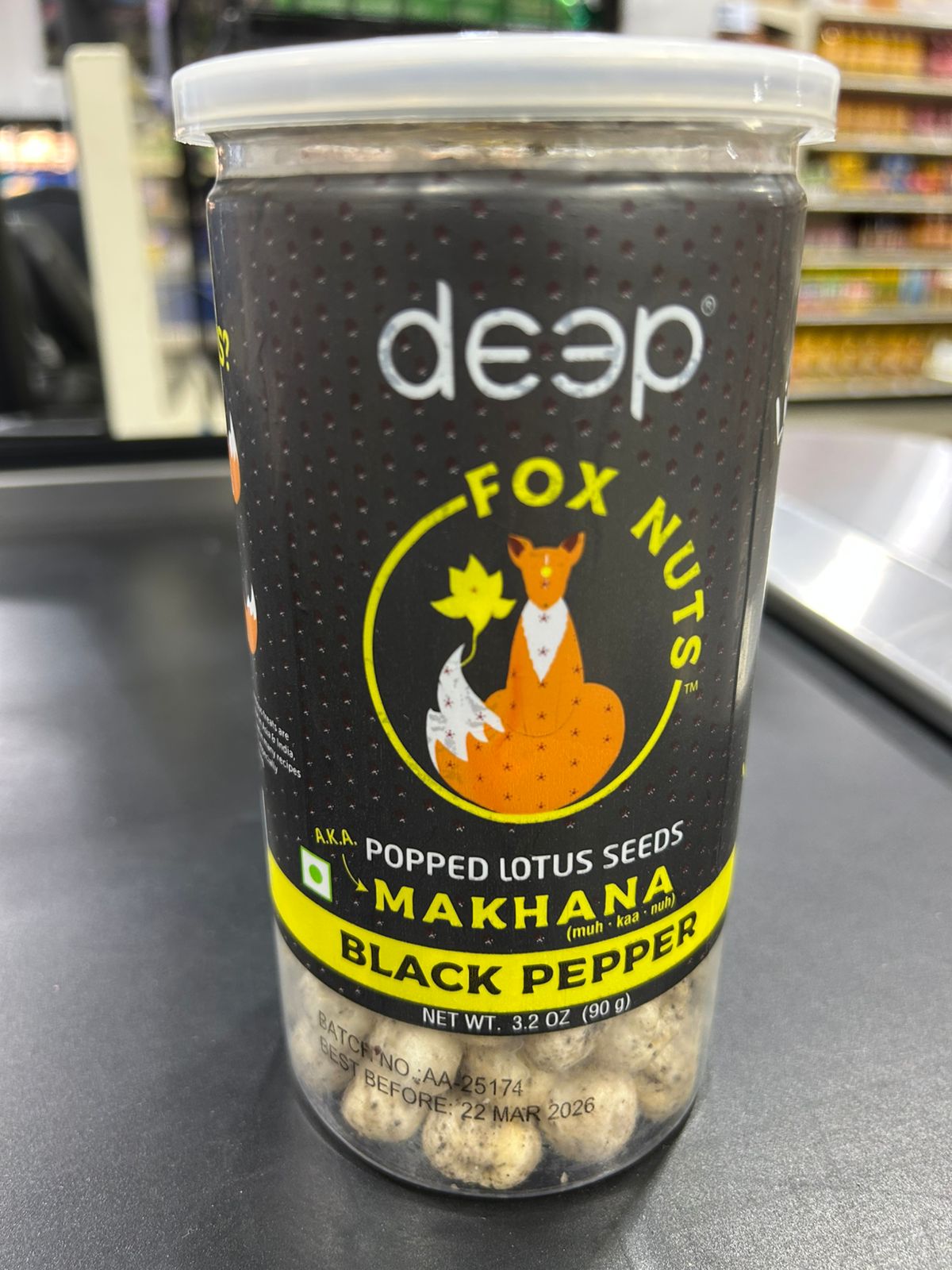 Deep Makhana Black Pepper3.2Oz