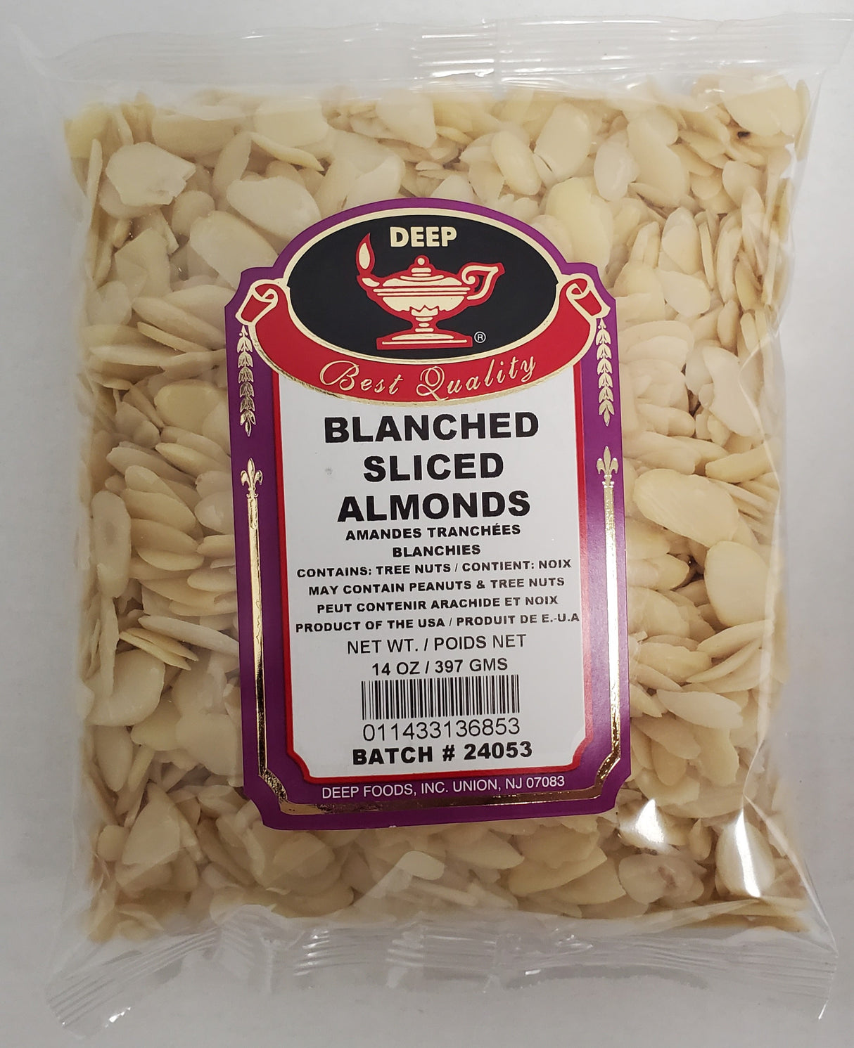 Deep Sliced Almonds  14Oz