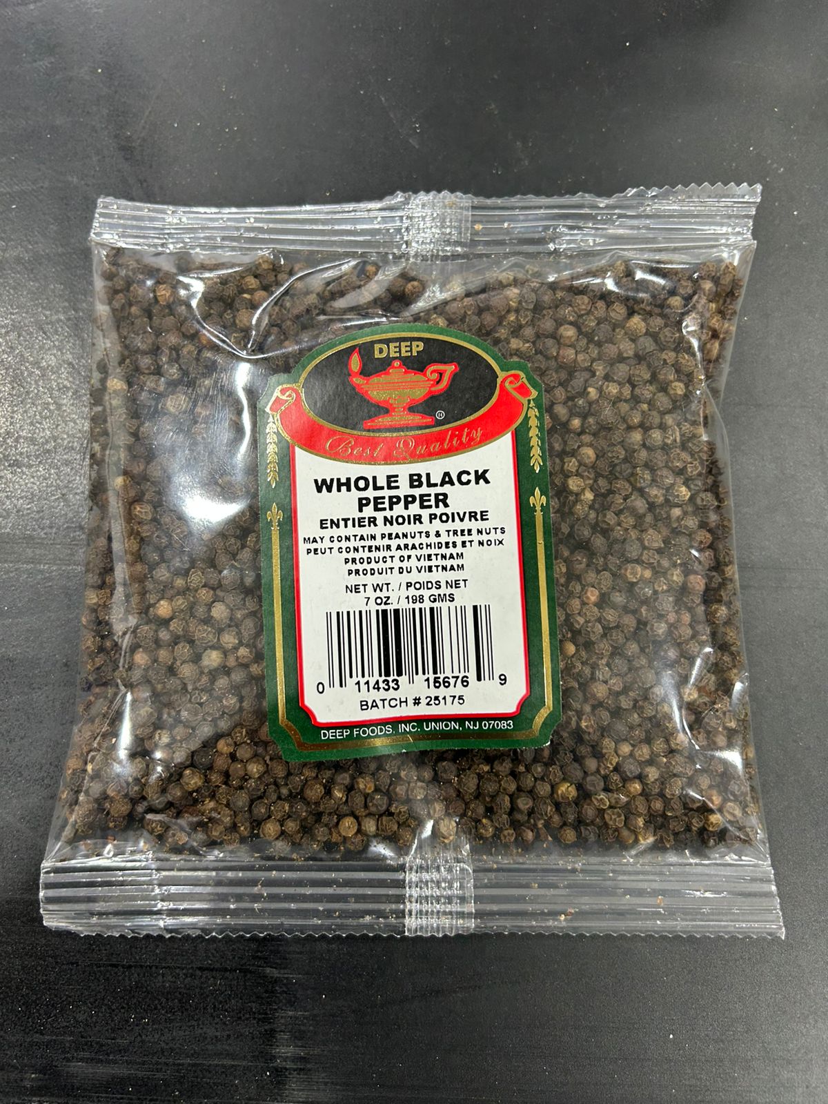 Deep Whole Black Pepper 7Oz
