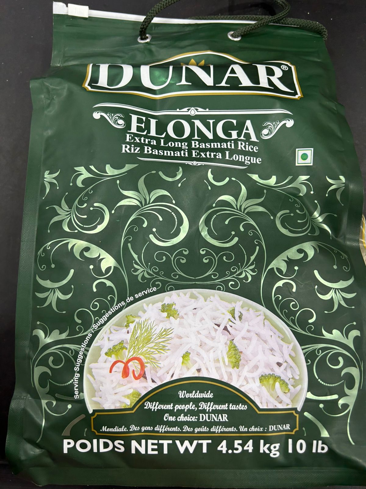 DUNAR ELONGA RAW BASMATI 10LB