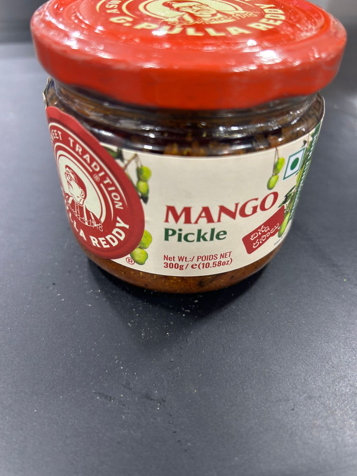 G Reddy Label G Pulla Reddy Mango Pkle With Garlic 300G – Utsav Supermarket