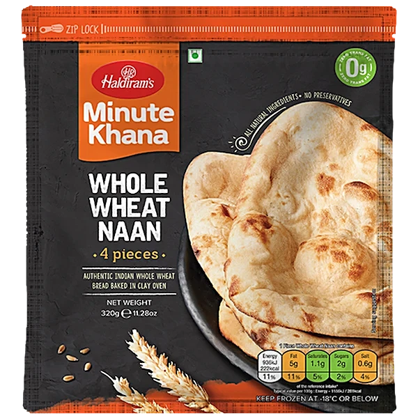 Haldiram Fz Whole Wheat Naan 320G