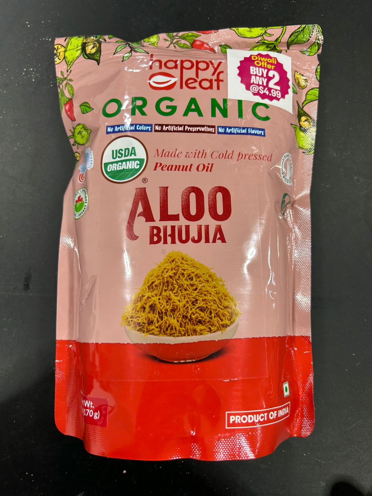 Happy Leaf ORG ALOO BHUJIA 170G