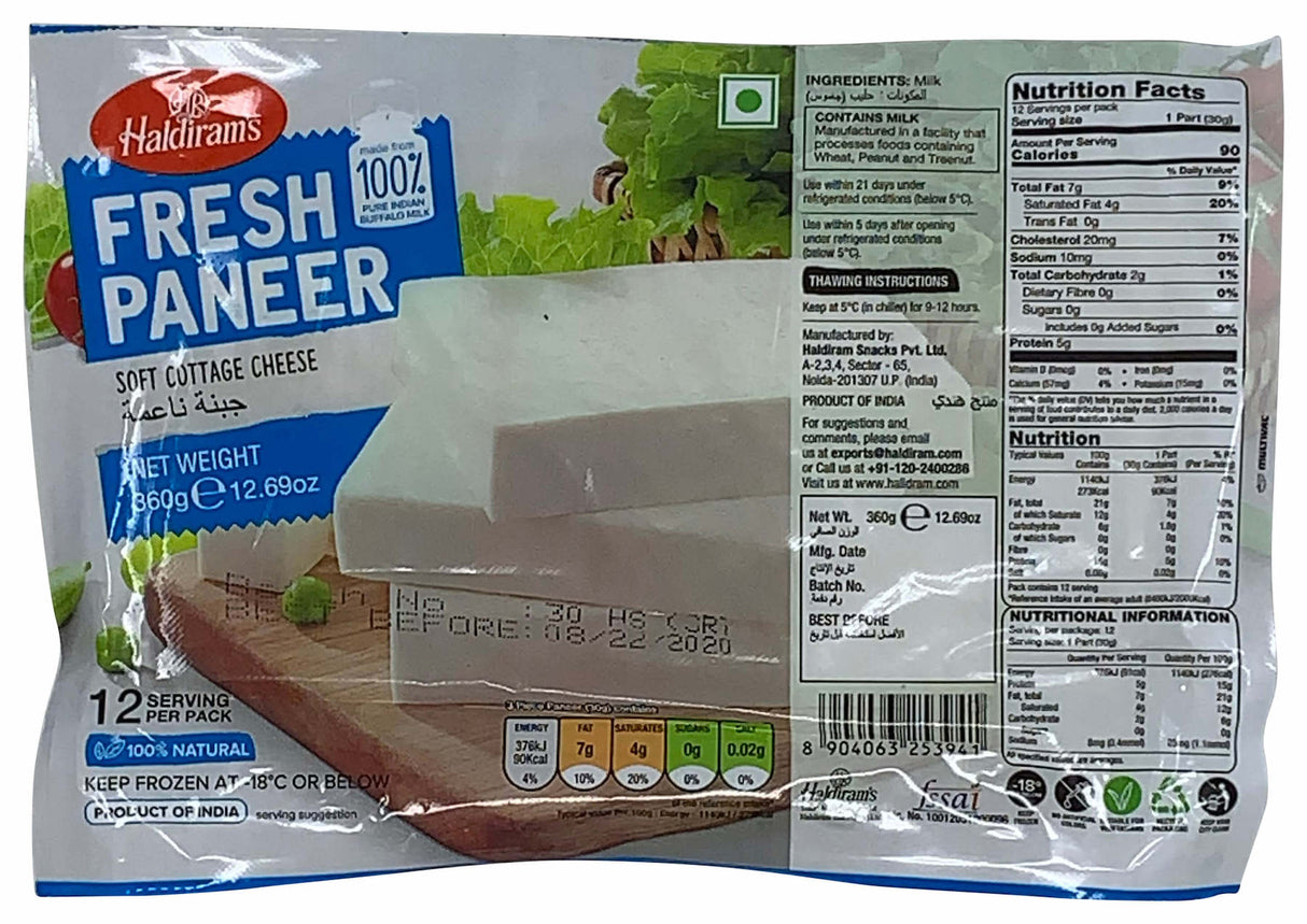 Haldiram's Frozen Fresh Paneer 360G