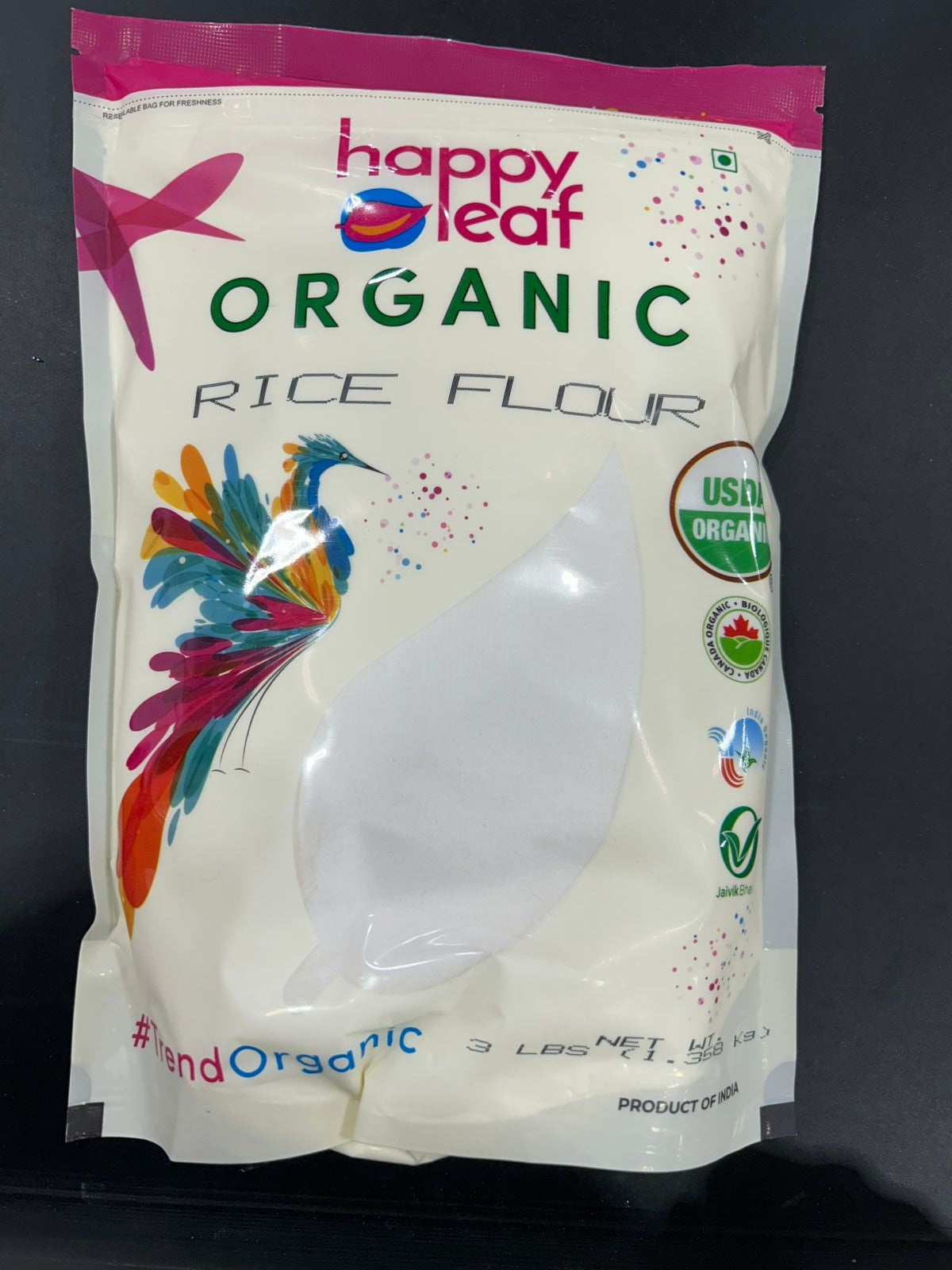 Happy Leaf Org Rice Flour 3Lb