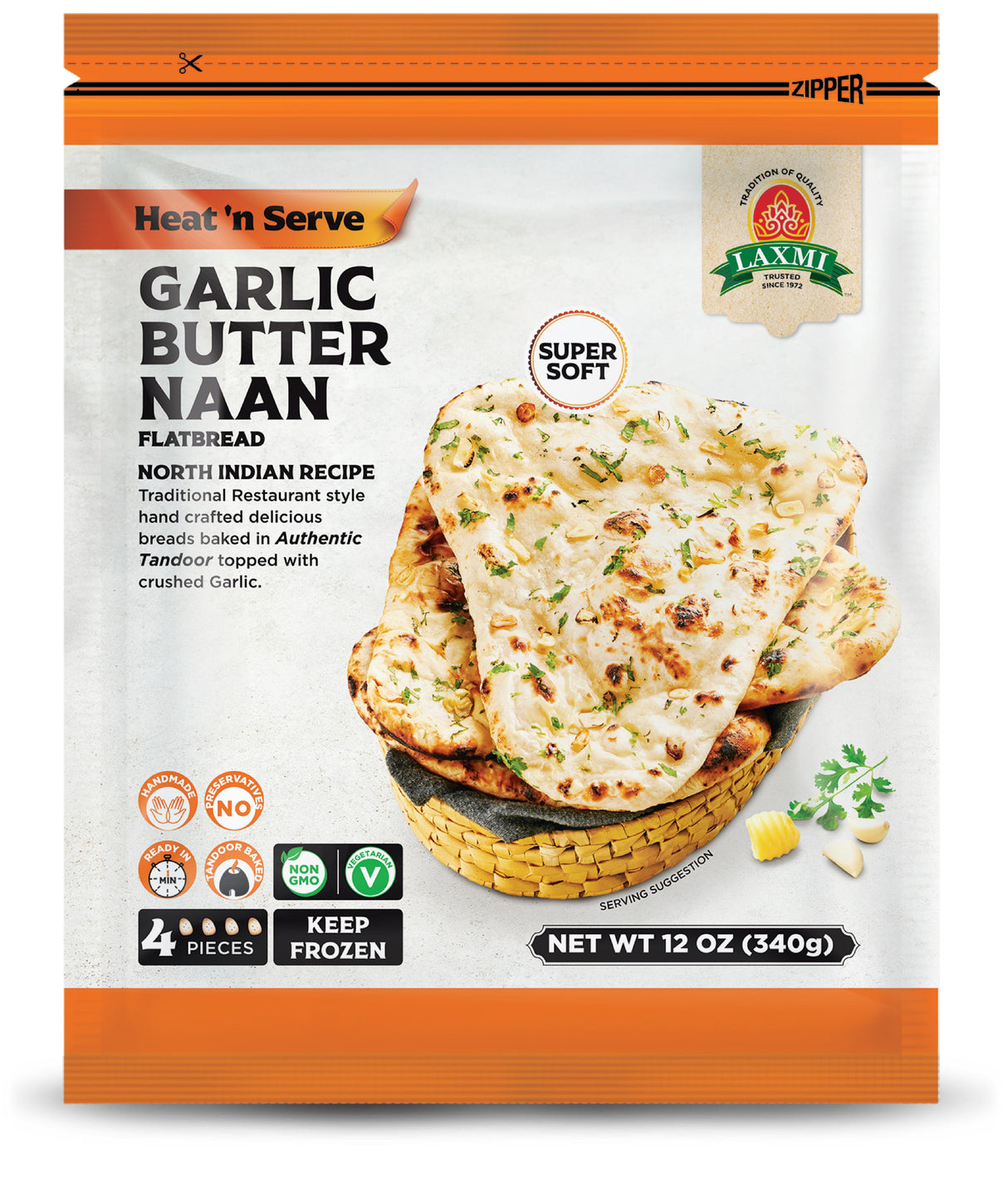 Laxmi Garlic But Naan 340G