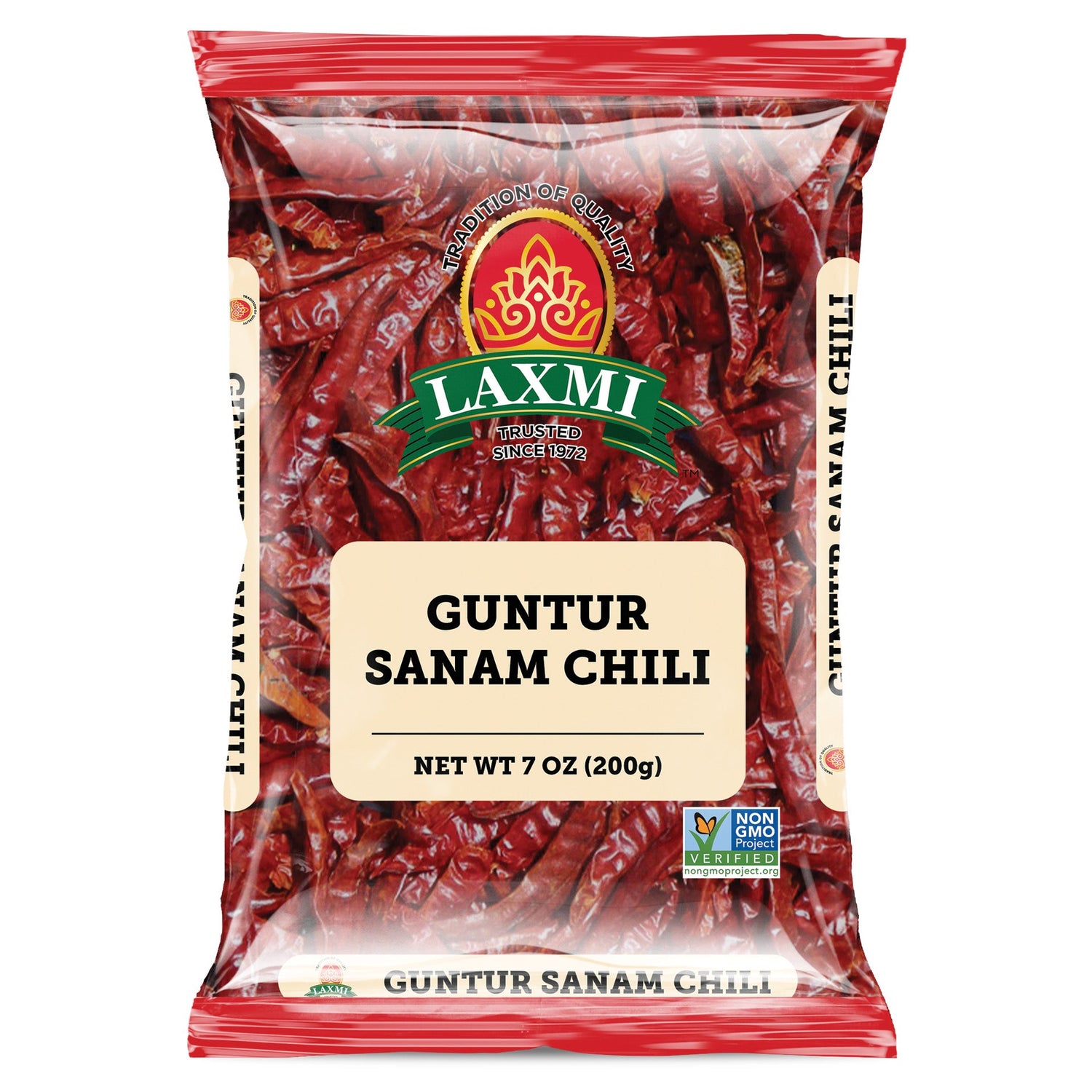 Laxmi Gntur Sanam Chilli Whole 200Gm