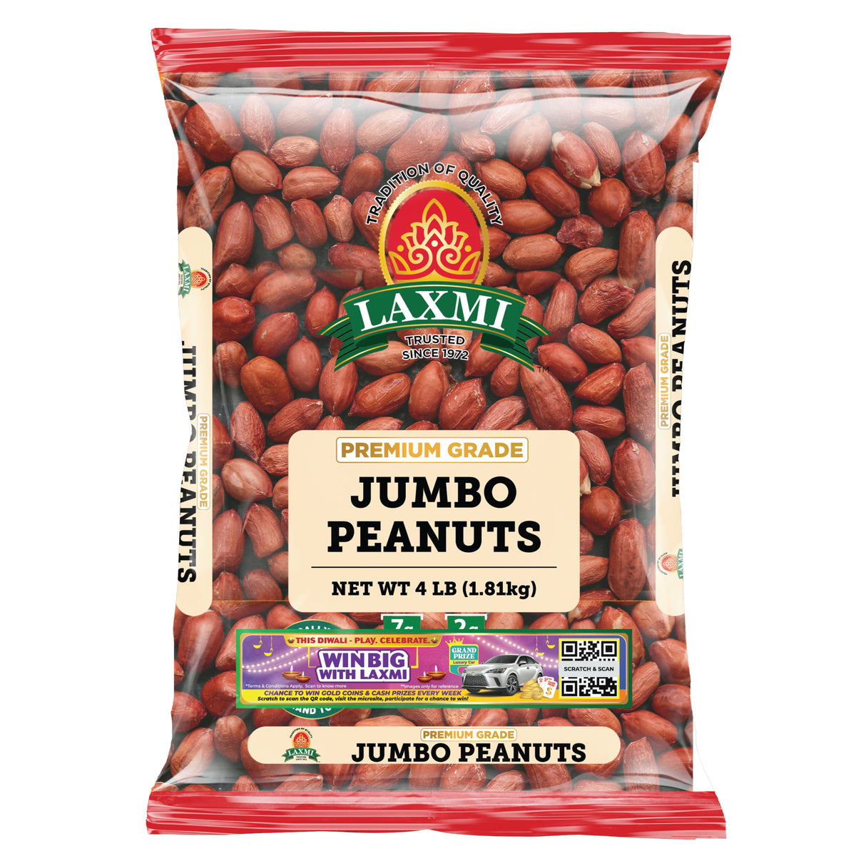 Laxmi Jumbo Peanuts Premium 4Lb