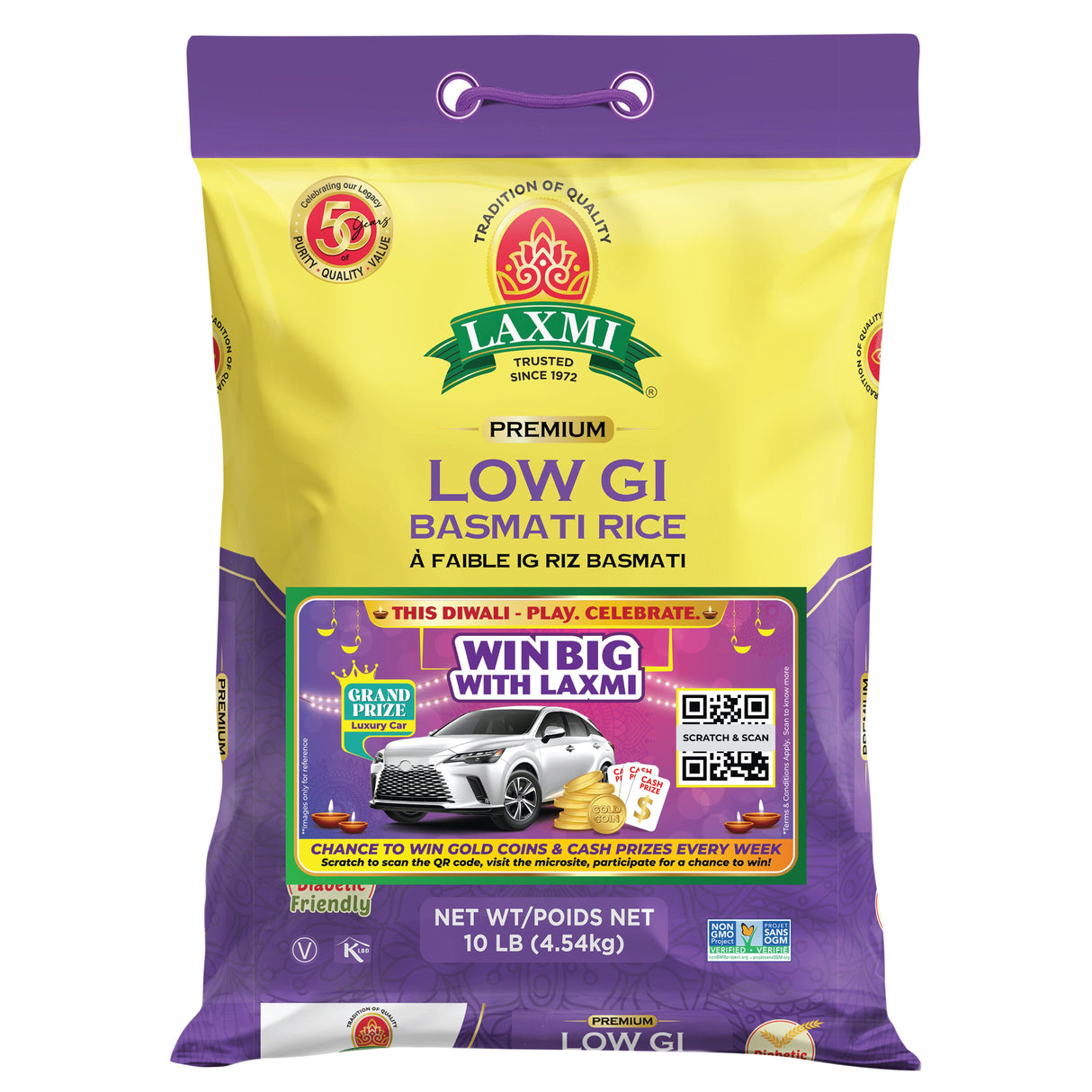 Laxmi Low Gi Basmati Rice 10Lb