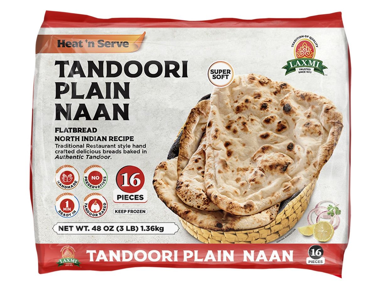 Laxmi Tandoori Plain Naan 1.36Kg