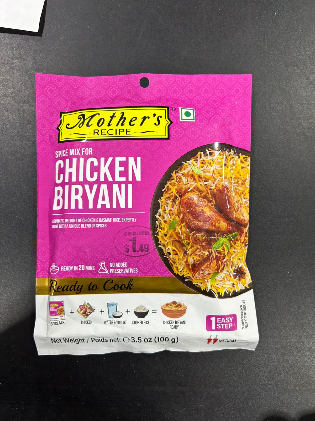 MOTHERS CHICKEN BIRYANI MIX 100G