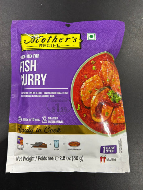 MOTHERS FISH CURRY MIX 80G