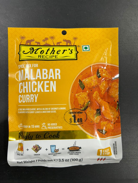 MOTHERS MALABAR CHKN CURRY 100G