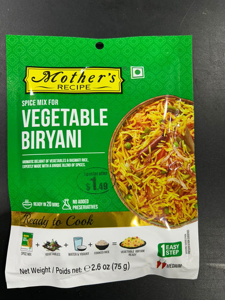 MOTHERS VEGETABLE BIRYANI 75G