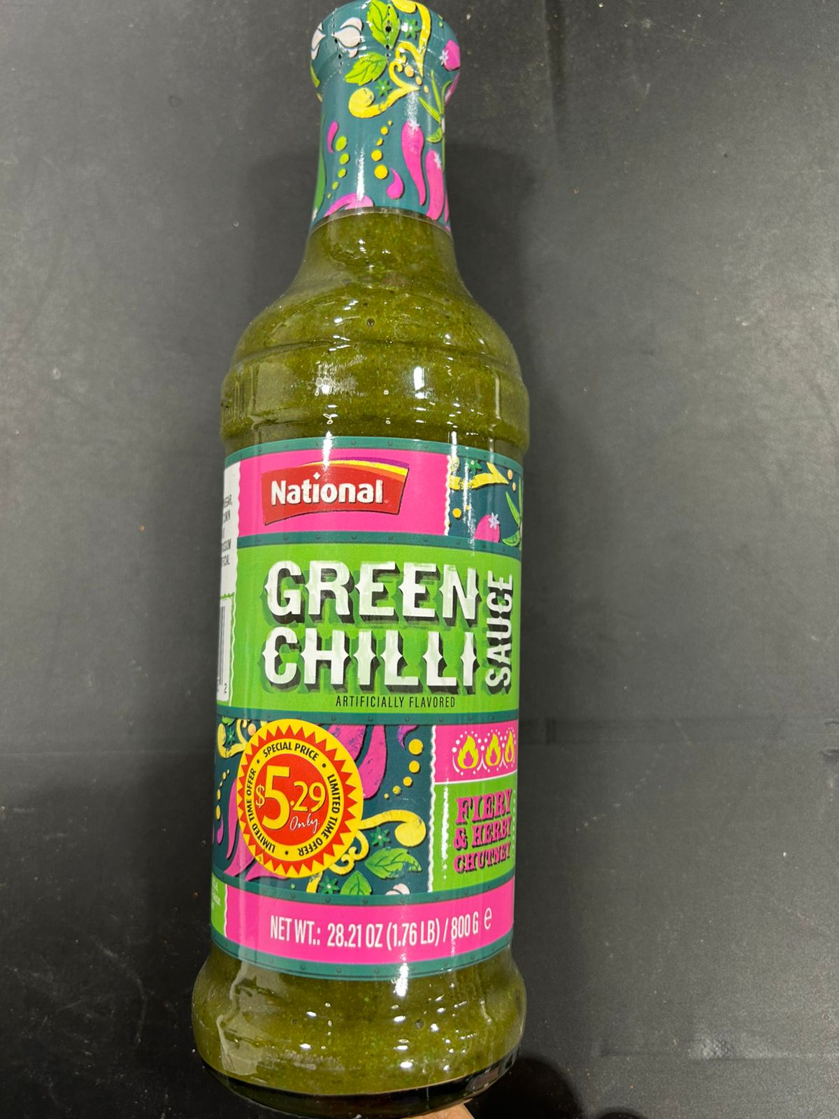 NATIONAL GREEN CHILLI SAUCE 800G