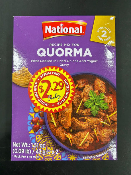 NATIONAL QUORMA MASALA 2 PK 43 G